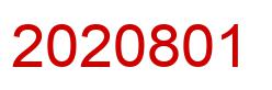 Zahl 2020801 rot Bild