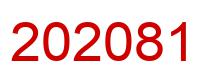 Número 202081 imagen rojo