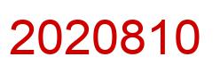 Zahl 2020810 rot Bild