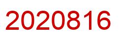 Zahl 2020816 rot Bild