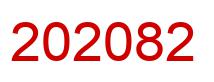 Number 202082 red image