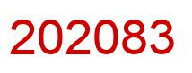 Zahl 202083 rot Bild
