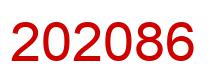 Number 202086 red image
