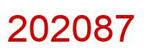 Number 202087 red image