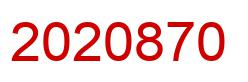 Número 2020870 imagen rojo