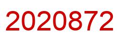 Número 2020872 imagen rojo