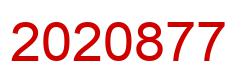 Número 2020877 imagen rojo