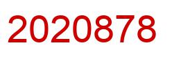 Zahl 2020878 rot Bild