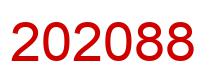 Número 202088 imagen rojo