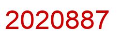 Zahl 2020887 rot Bild
