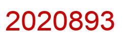 Zahl 2020893 rot Bild