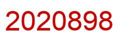 Número 2020898 imagen rojo