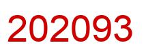 Number 202093 red image