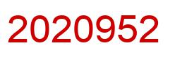 Zahl 2020952 rot Bild