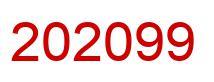Number 202099 red image
