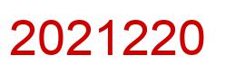 Number 2021220 red image