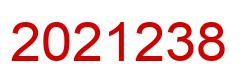 Number 2021238 red image