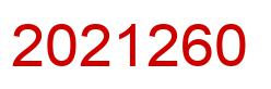 Number 2021260 red image