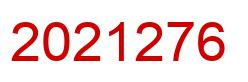 Number 2021276 red image