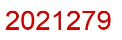 Number 2021279 red image