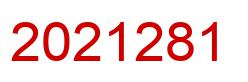 Number 2021281 red image