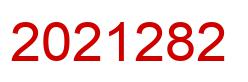 Number 2021282 red image