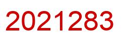 Number 2021283 red image