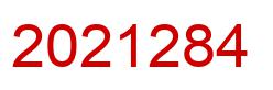 Number 2021284 red image