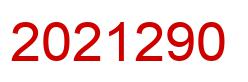 Number 2021290 red image