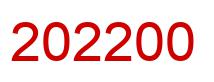 Número 202200 imagen rojo