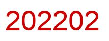 Zahl 202202 rot Bild