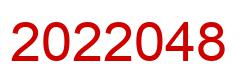 Number 2022048 red image
