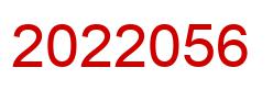 Número 2022056 imagen rojo