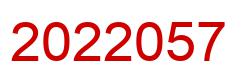Número 2022057 imagen rojo