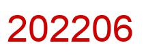 Number 202206 red image