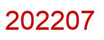 Number 202207 red image