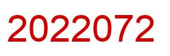 Zahl 2022072 rot Bild