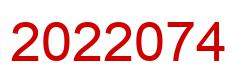 Number 2022074 red image