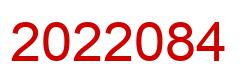 Número 2022084 imagen rojo