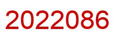 Number 2022086 red image