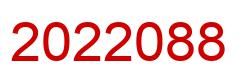 Número 2022088 imagen rojo