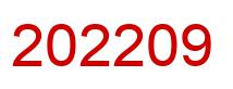 Number 202209 red image