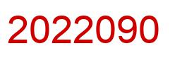 Number 2022090 red image
