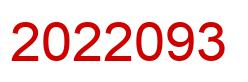 Number 2022093 red image