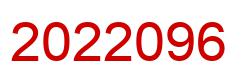 Number 2022096 red image