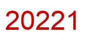 Number 20221 red image