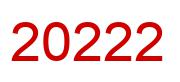 Number 20222 red image