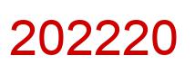 Number 202220 red image