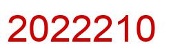 Number 2022210 red image