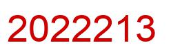 Number 2022213 red image